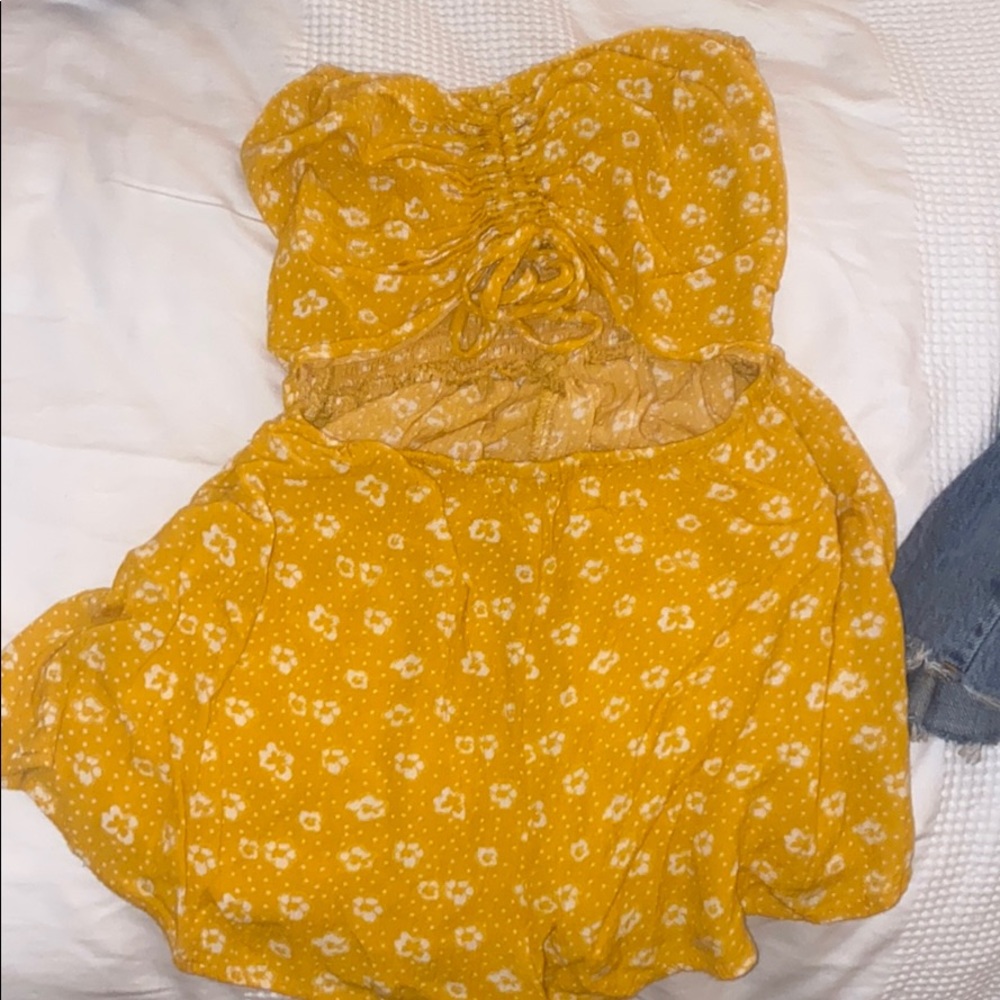 Skyler plus Madison yellow romper